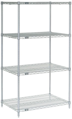 ate Wire Shelving Starter Unit, Silver Epoxy, 48W X 24D X 63H