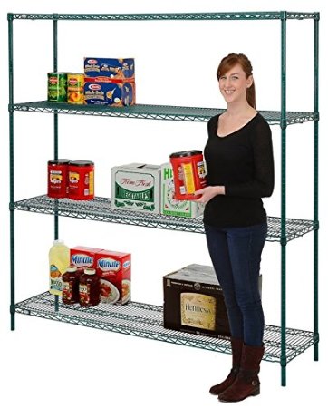 ate Wire Shelving Starter Unit, Silver Epoxy, 60W X 24D X 63H