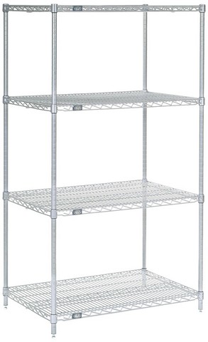 ate Wire Shelving Starter Unit, Silver Epoxy, 72W X 24D X 74H