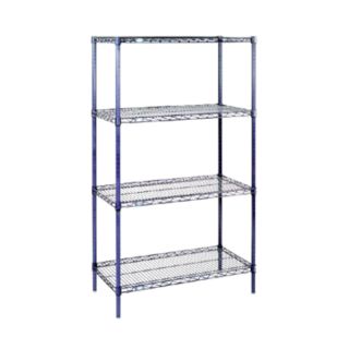24728C Plate Starter Shelf Unit, Chrome - 24 x 72 x 86 in.