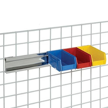 Chrome Bin Rail, Steel, 48L x 3-1/4H