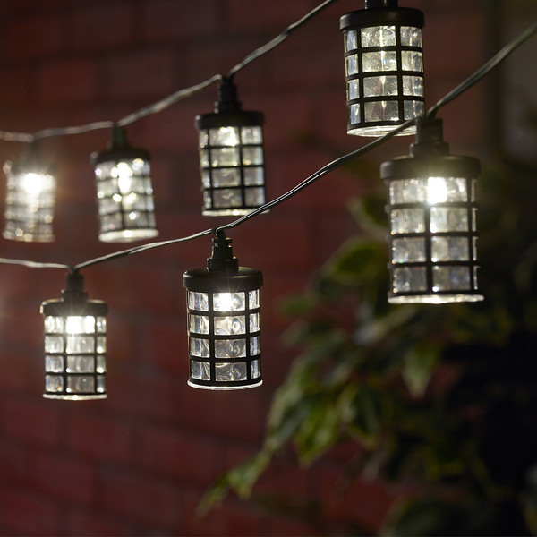 Smart Solar 3760WR20 Amalia Solar String 20 White LED Light, Black