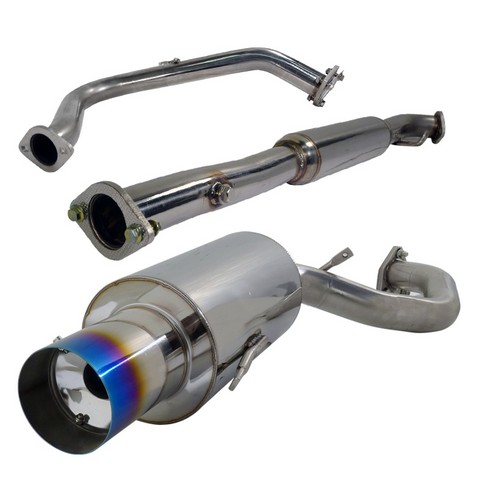2.5 in. Inlet N1 Style Catback Non Turbo Exhaust System with Burnt Tip for 95 to 99 Mitsubishi Eclipse- 8 x 19 x 43 in.