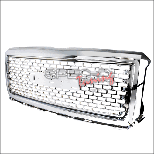 Front Grille for 14 to Up GMC Sierra - Chrome - 7 x 22 x 52 in.