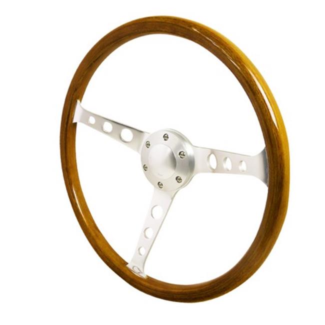Spec-D Tuning SW-W-102 360 mm Wooden Steering Wheel- 4 x 16 x 18 in.