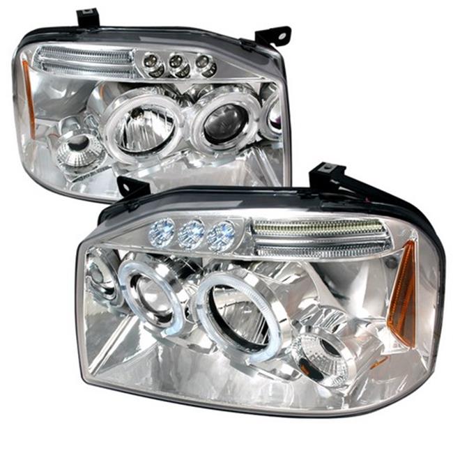 Spec-D Tuning 2LHP-FRO01-TM Halo LED Projector Headlight for 01 to 04 Nissan ...