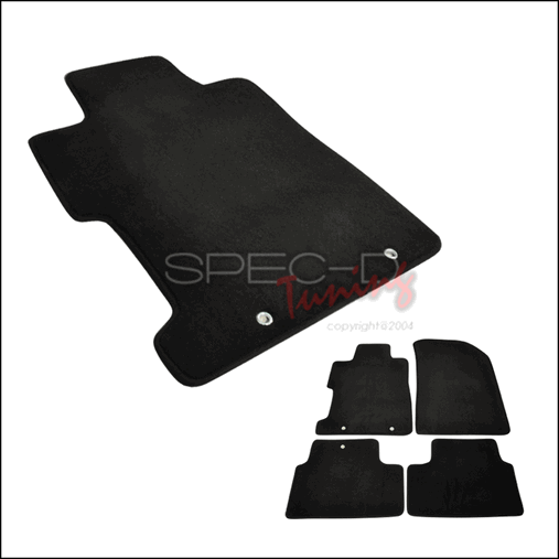MAT-CV062-ATW 2 Doors Floor Mat with Red Stitching for 06 to 11 Honda Civic- Black - 2 x 23 x 33 in.
