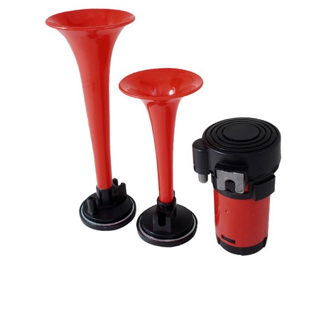 Picture of Spec-D Tuning AH-602 164-216 mm 2 Pipes Air Horn&#44; Red - 10 x 10 x 12 in.