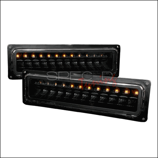 2LB-C1088JMLED-KS LED Bumper Lights for 88 to 98 Chevrolet C10- Black - 10 x 12 x 18 in.
