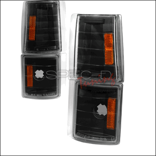 2LC-G2G4JM-V2-TM 4 Pieces Corner Light for 94 to 98 GMC Full Size Pick Up, Black - 10 x 10 x 12 in.