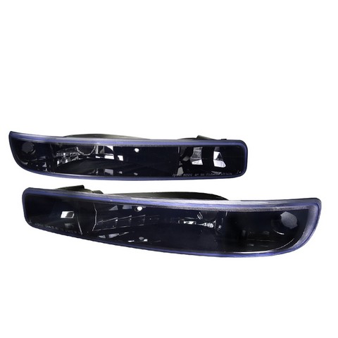 Bumper Lights Gloss Black Smoke for 99 to 05 GMC Sierra, 10 x 12 x 18 in.