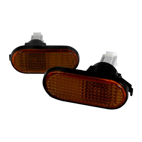 Flat Type Side Marker Lights for 92 to 95 Honda Civic, Smoke Amber - 6 x 7 x 7 in.