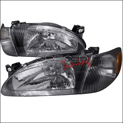 2LCLH-COR98JM-RS Crystal Housing Headlights for 98 to 00 Toyota Corolla- Black - 13 x 16 x 19 in.