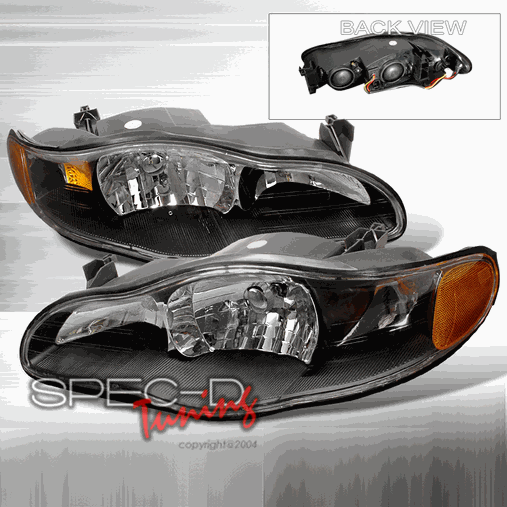 2LH-MONT00JM-KS Crystal Housing Headlights for 00 to 05 Chevrolet Monte- Black - 21 x 15 x 25 in.