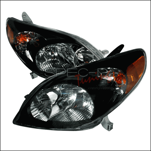 2LH-TRIX03JM-KS Crystal Housing Headlights for 03 to 08 Toyota Matrix- Black - 26 x 24 x 15 in.