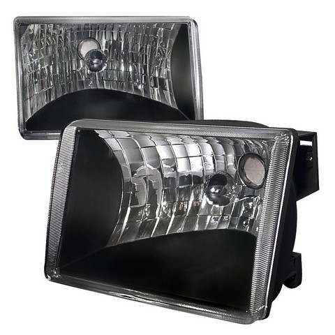 Crystal Housing Headlights for 93 to 98 Grand Cherokee, Black - 10 x 12 x 18 in.