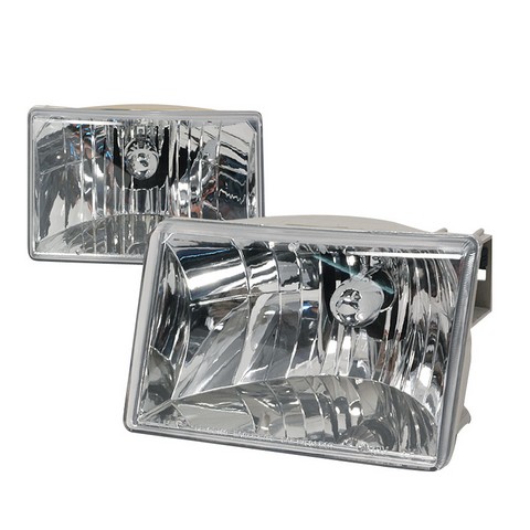 Crystal Housing Headlights for 93 to 98 Jeep Grand Cherokee - Chrome - 10 x 15 x 11 in.