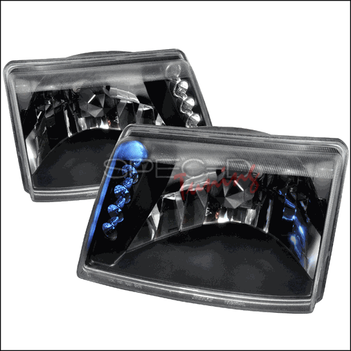 LH-RAN98JM-TM Crystal Housing Headlights for 98 to 00 Ford Ranger- Black - 10 x 19 x 25 in.