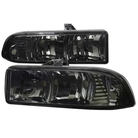 Euro Headlight for 98 to 04 Chevrolet S10-Blazer, Smoke - 9 x 16 x 18 in.