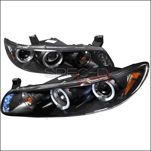 Halo LED Projector Headlights Plus Corner Lights for 97 to 03 Pontiac Grand Prix, Black - 10 x 21 x 24 in.