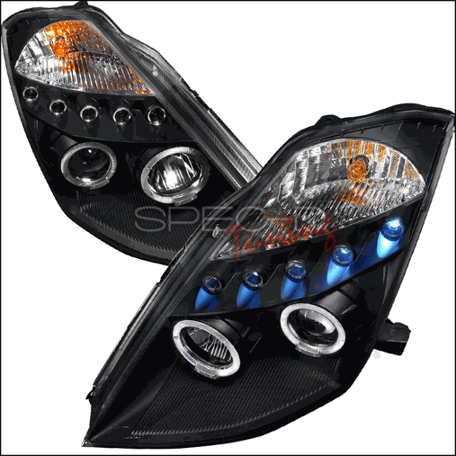 2LHP-350Z03JM-TM Projector Headlights for 03 to 05 Nissan 350Z, Black - 10 x 25 x 26 in.
