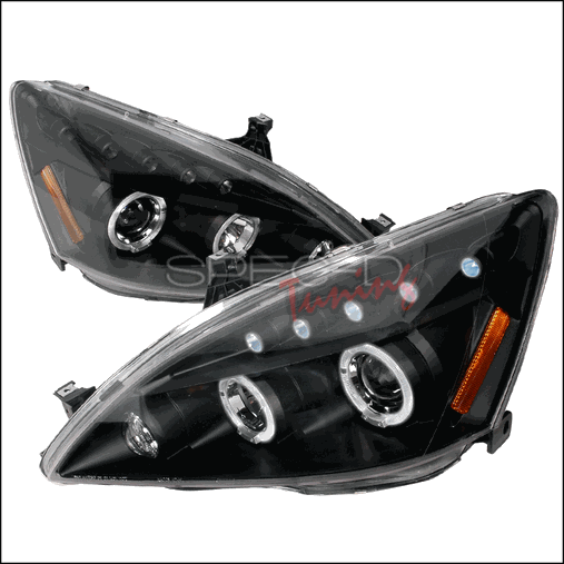 2LHP-ACD03JM-TM Halo LED Projector Headlight for 03 to 07 Honda Accord- Black - 10 x 25 x 26 in.