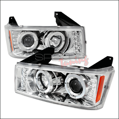 2LHP-COL04H-TM Halo LED Projector Headlights for 04 to 12 Chevrolet Colorado- 10 x 21 x 27 in. - Chrome