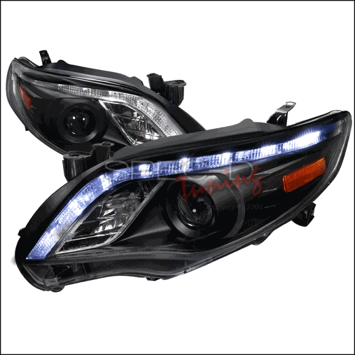 2LHP-COR11JM-TM Projector Headlight for 11 to Up Toyota Corolla- Black - 10 x 25 x 26 in.