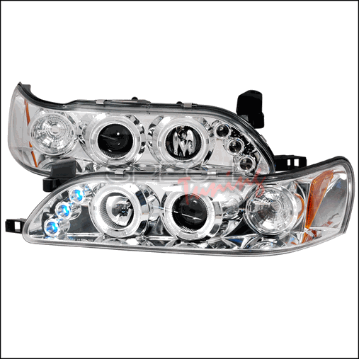 2LHP-COR93-TM Halo LED Projector Headlights for 93 to 97 Toyota Corolla- Chrome - 10 x 20 x 25 in.