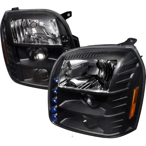 2LHP-DEN07JM-TM Halo LED Projector Headlights for 07 to 10 GMC Denali- 16 x 18 x 22 in. - Black