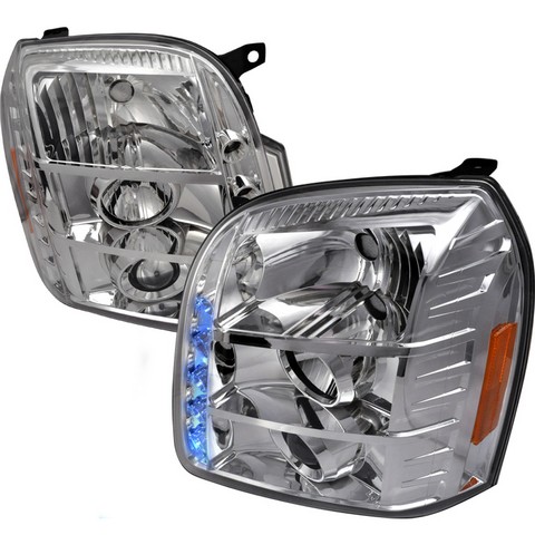 2LHP-DEN07-TM Halo LED Projector Headlights for 07 to 10 GMC Denali- 16 x 18 x 22 in. - Chrome