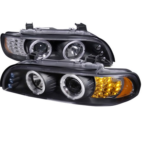 2LHP-E3997JM-8V2-TM LED Halo Projector Headlights with LED Signal for 01 to 03 BMW 5-Series- Black - 10 x 25 x 26 in.