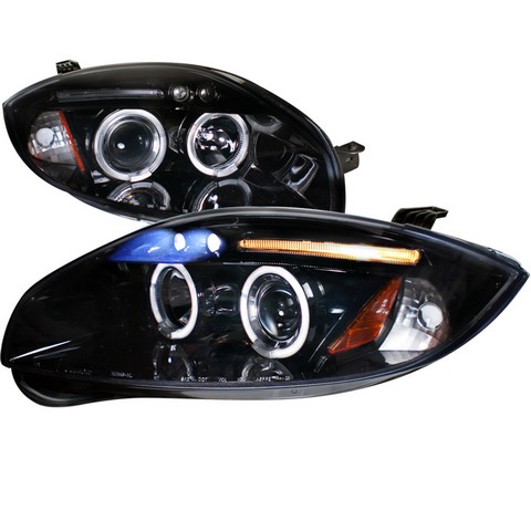2LHP-ELP06G-TM Halo Smoke Gloss Projector Headlights for 06 to 11 Mitsubishi Eclipse- Black - 13 x 25 x 26 in.