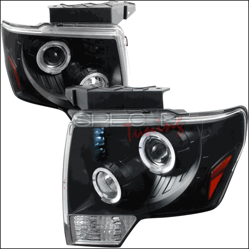 2LHP-F15009JM-TM 09-11 Ford F150 Dual Halo LED Projector Headlights for 09 to 11 Ford F150- 11 x 21 x 35 in.