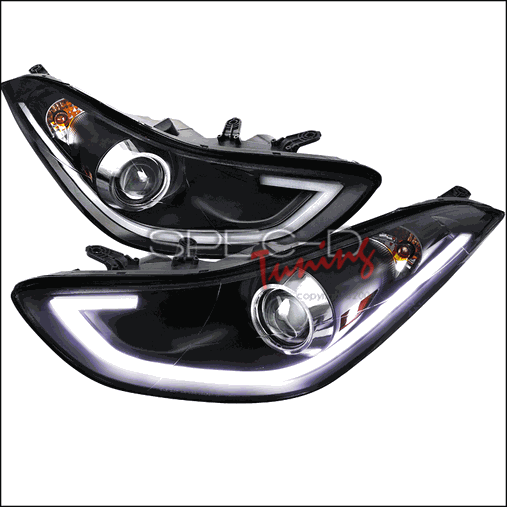 2LHP-HTRA11JM-TM Projector Headlight for 11 to Up Hyundai Elantra- Black - 12 x 25 x 33 in.