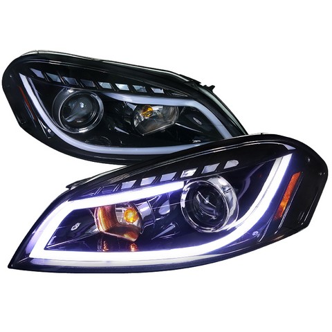 2LHP-IPA06G-TM Halo Projector Headlight Gloss Black Housing Smoke for 06 to 12 Chevrolet Impala