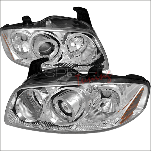 2LHP-SEN04-TM Halo Projector Headlight for 04 to 06 Nissan Sentra- Chrome - 10 x 20 x 25 in.