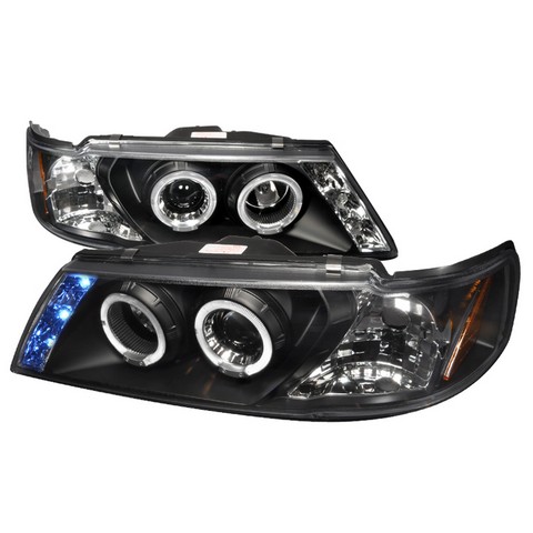 2LHP-SEN95JM-TM Halo LED Projector Headlights for 95 to 99 Nissan Sentra, Black - 10 x 20 x 25 in.