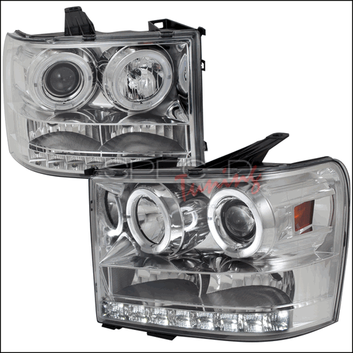 2LHP-SIE07-TM Projector Headlight Chrome Housing for 07 to 12 GMC Sierra- 12 x 18 x 28 in.