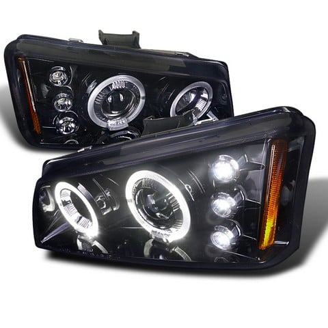 2LHP-SIV03G-TM Smoke Gloss Black Housing Projector Headlights for 03 to 07 Chevrolet Silverado- 10 x 18 x 21 in.