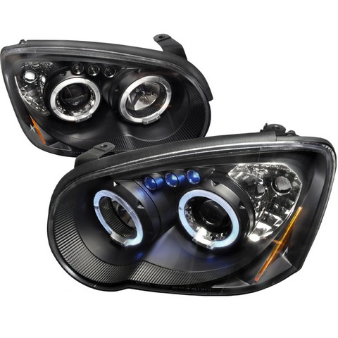 Halo LED Projector Headlights for 04 to 05 Subaru Impreza- Black - 10 x 21 x 27 in.