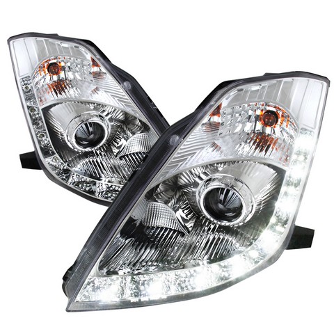 LHP-350Z06-RS Projector Headlights for 06 Nissan 350Z, Chrome - 12 x 19 x 28 in.
