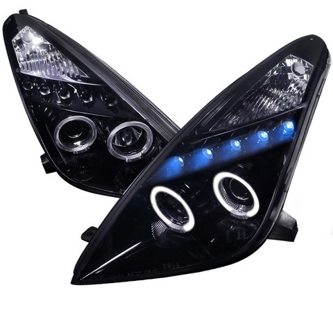 LHP-CEL00G-TM Smoke Gloss Black Housing Projector Headlight for 00 to 05 Toyota Celica- 14 x 26 x 27 in.