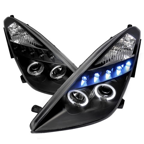 LHP-CEL00JM-TM Halo LED Projector Headlights for 00 to 05 Toyota Celica- Black - 14 x 26 x 27 in.