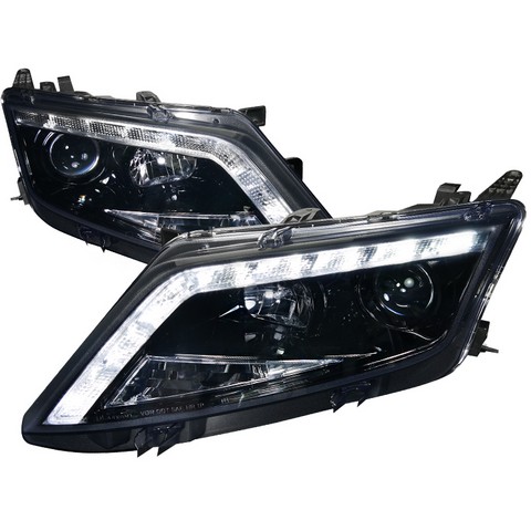 LHP-FUS10G-TM Projector Headlights Gloss Black Housing with Smoke for 10 to Up Ford Fusion, 10 x 15 x 29 in.