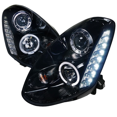 LHP-G35054G-TM Smoke Gloss Black Housing Projector Headlights for 05 to 05 Infiniti G35- 12 x 24 x 26 in.