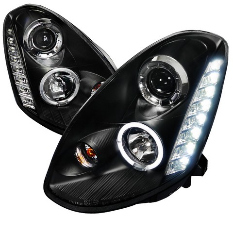 LHP-G35054JM-TM Projector Headlight Black Housing Sedan Model for 05 to 06 Infiniti G35- 12 x 24 x 26 in.