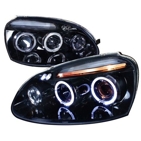 LHP-GLF05G-TM Projector Headlight Gloss Black Housing Smoke Also Fits Gti for 06 to 08 Volkswagen Golf, 10 x 21 x 27 in.
