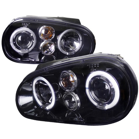 LHP-GLF99G-TM Projector Headlight Gloss Black Housing Smoke for 99 to 03 Volkswagen Golf- 10 x 19 x 22 in.