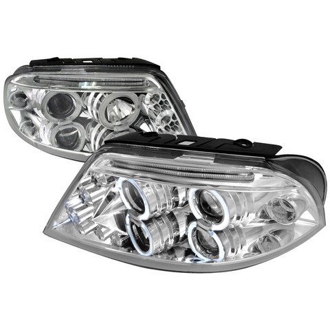 LHP-PAS01-TM Halo LED Projector Headlight for 01 to 05 Volkswagen Passat, Chrome - 10 x 25 x 26 in.